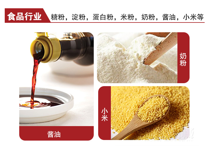 全不銹鋼食品振動篩可用于糖粉，小米，淀粉，蛋白粉，米粉，奶粉，醬油等物料